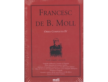 Livro Obres Completes Iv de Francesc De B. Moll (Catalán)