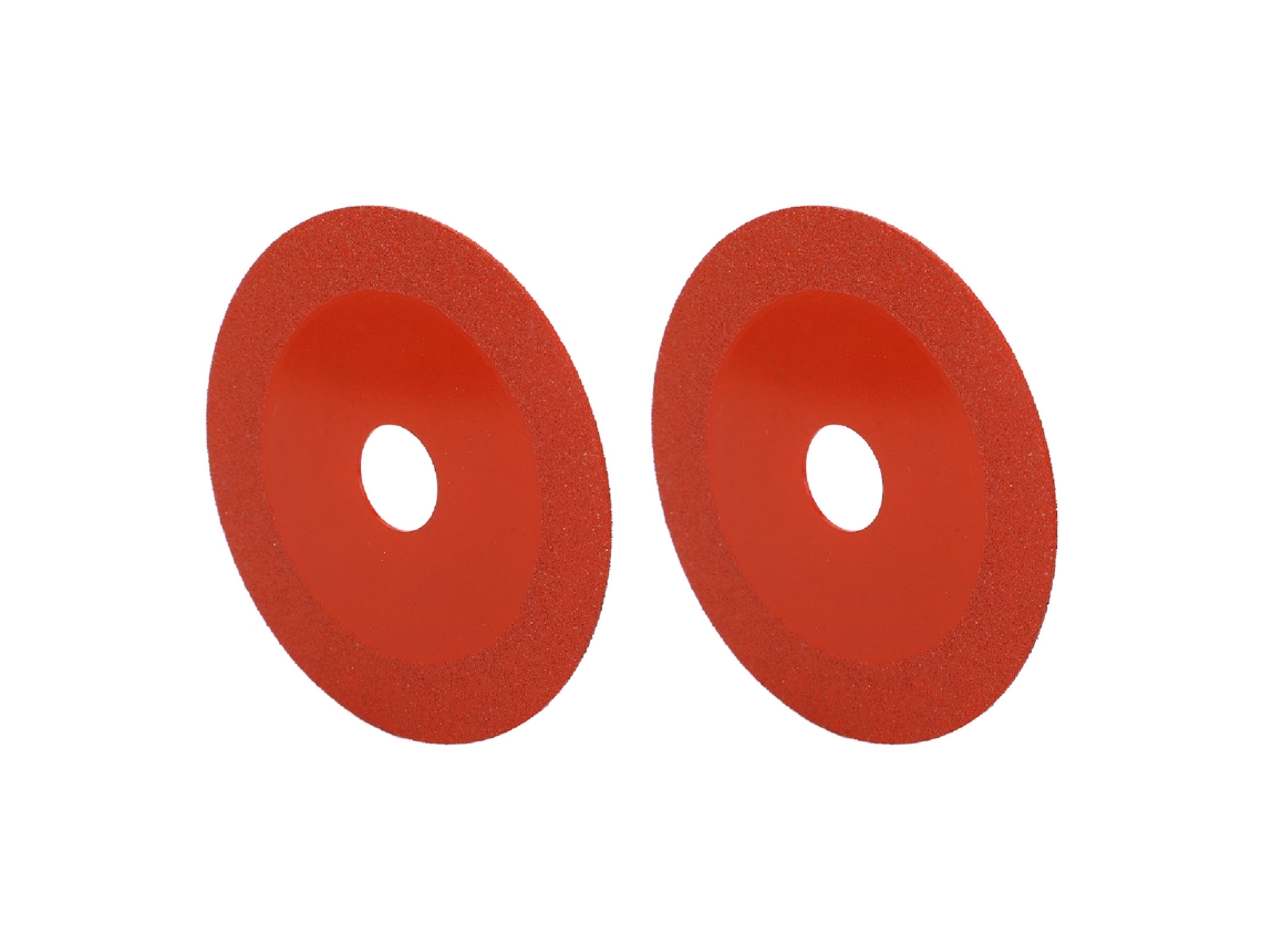 2 Peças Disco De Corte Diamante Lâmina Serra Para Ferramenta Rotatória Esmeril Angular Cerâmica Vidro Vermelho