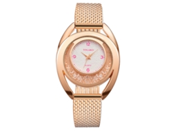 Relógio de Pulso Feminino Simples Yolako de Liga e Plástico com Quartzo Rosa