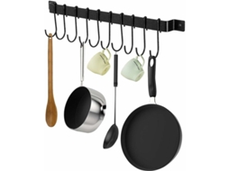 Suporte Para Utensílios De Cozinha Com Ganchos, Organizador De Utensílios Cozinha Suspenso, Suporte Para Tampa De Utensílios Cozinha Com 10 Ganchos