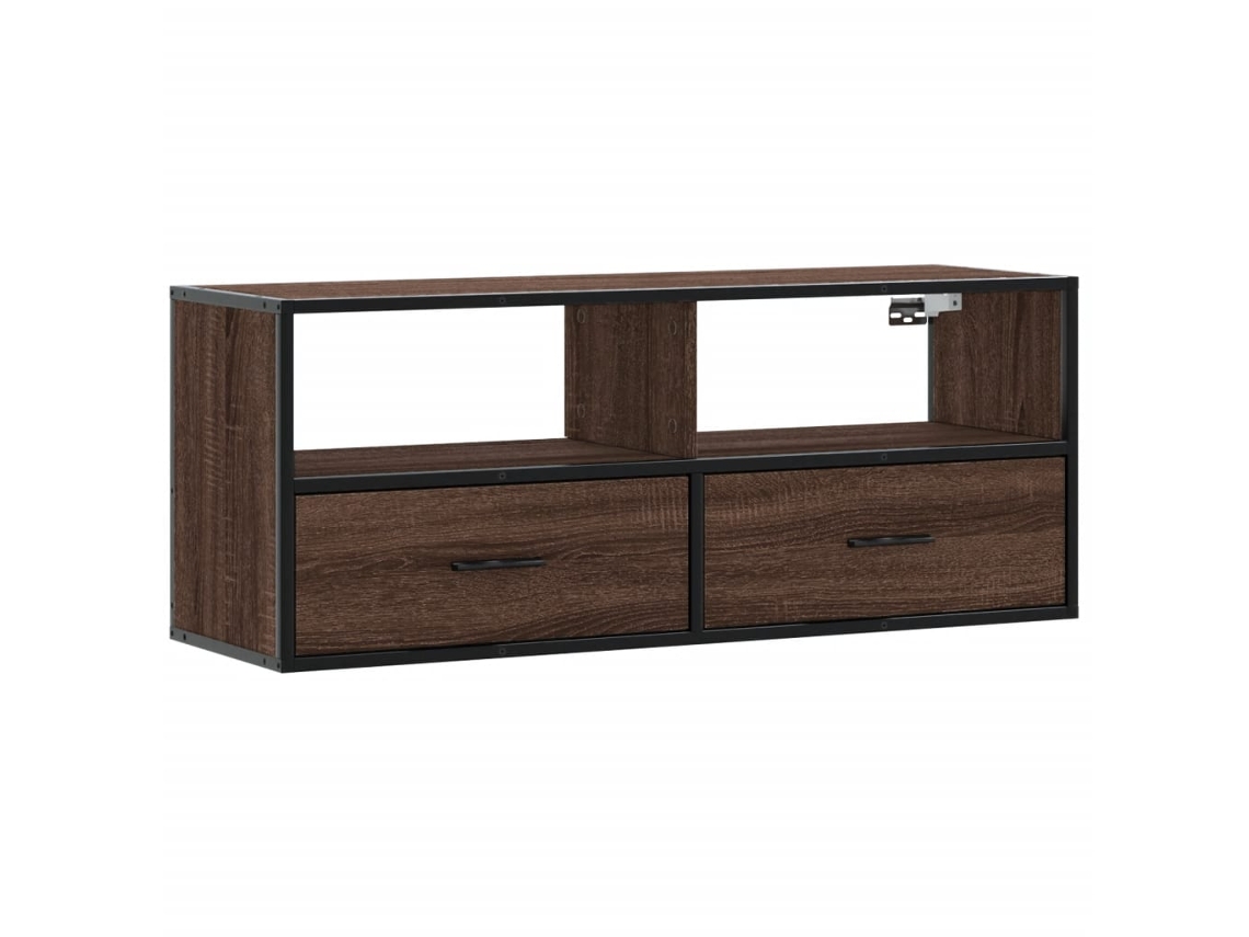 Móvel P/ Tv em Derivados de Madeira/metal Carvalho Castanho MAISON EXCLUSIVE (100x31x39,5 cm)