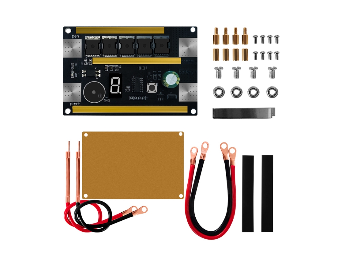 Placa De Controle De Soldador Inteligente Com 9 Marchas Ajustáveis Para Lâmina De Níquel 0.1-0.3mm Com Display Led