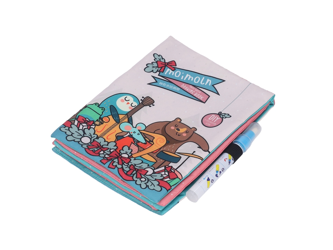 Caderno De Pintura Com Água Reutilizável Brincadeira Educativa Padrões Cartoons Para Crianças