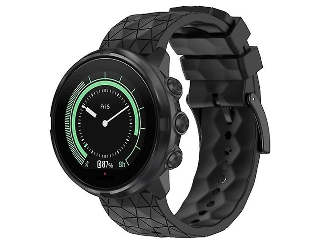 Lurelia Suunto Spartan Sport Wrist Hr Baro Pulseira De Silicone 24 Mm Com Padrão Futebol - Preto