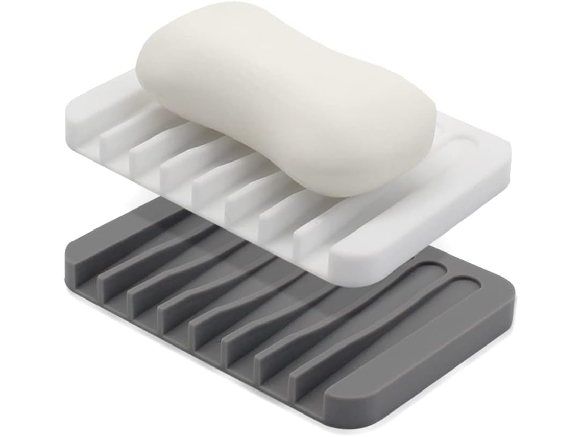 Suporte De Silicone Para Saboneteira E Chuveiro, Suporte Para Esponja, Cinza SUNNY SPACES