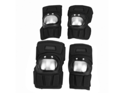 Conjunto de 4 Joelheiras e cotoveleiras para motociclismo, suporte ao ar livre, equipamento de proteção AQUAFORGE
