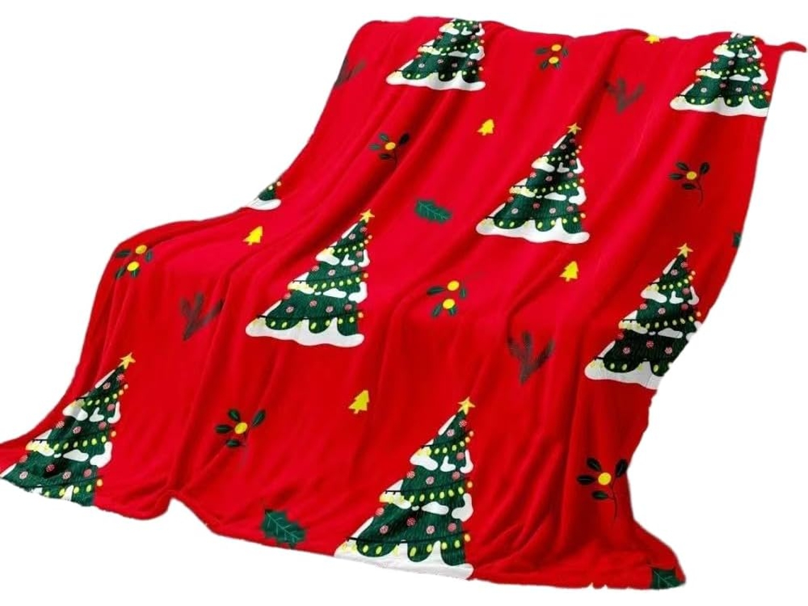 Manta de Flanela Estampada Natal e Halloween Syjym para Crianças Ideal Lazer Presentear nas Festas Fim Ano, Ma
