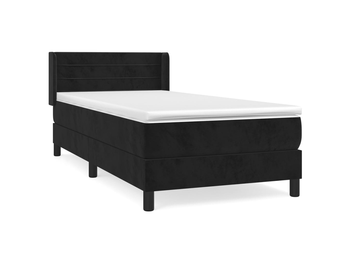Box Spring Bed, Box Spring Beds Vidaxl Preto Veludo (100 X 200 Cm)