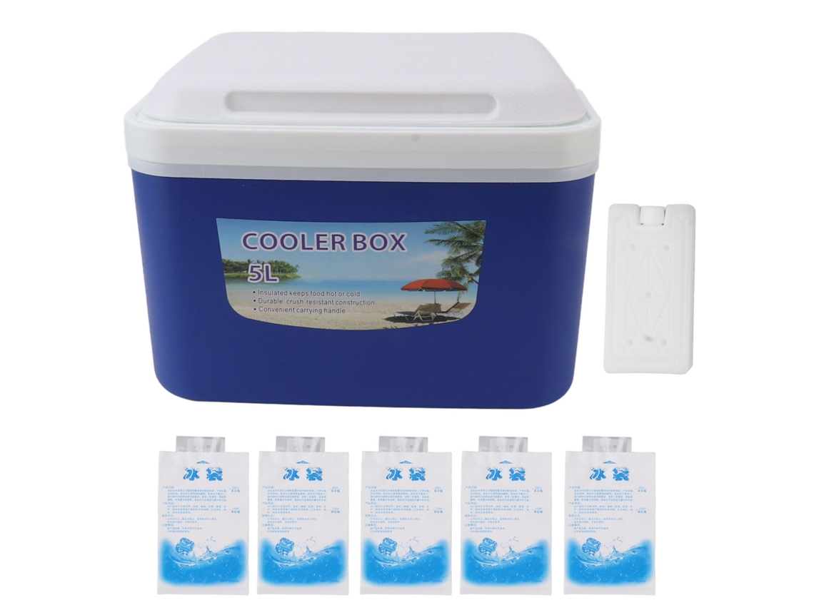 Caixa Térmica Portátil De 5l Para Insulina, Refrigerador Para Casa, Acampamento, Refrigerador Portátil Para Alimentos, Azul