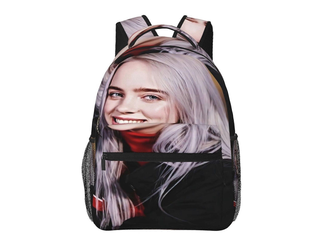 Mochila Billie Eilish T56 Para Estudantes, Leve E Durável, À Prova Dágua E Com Alça De Ombro Ajustável. Olysi Shop