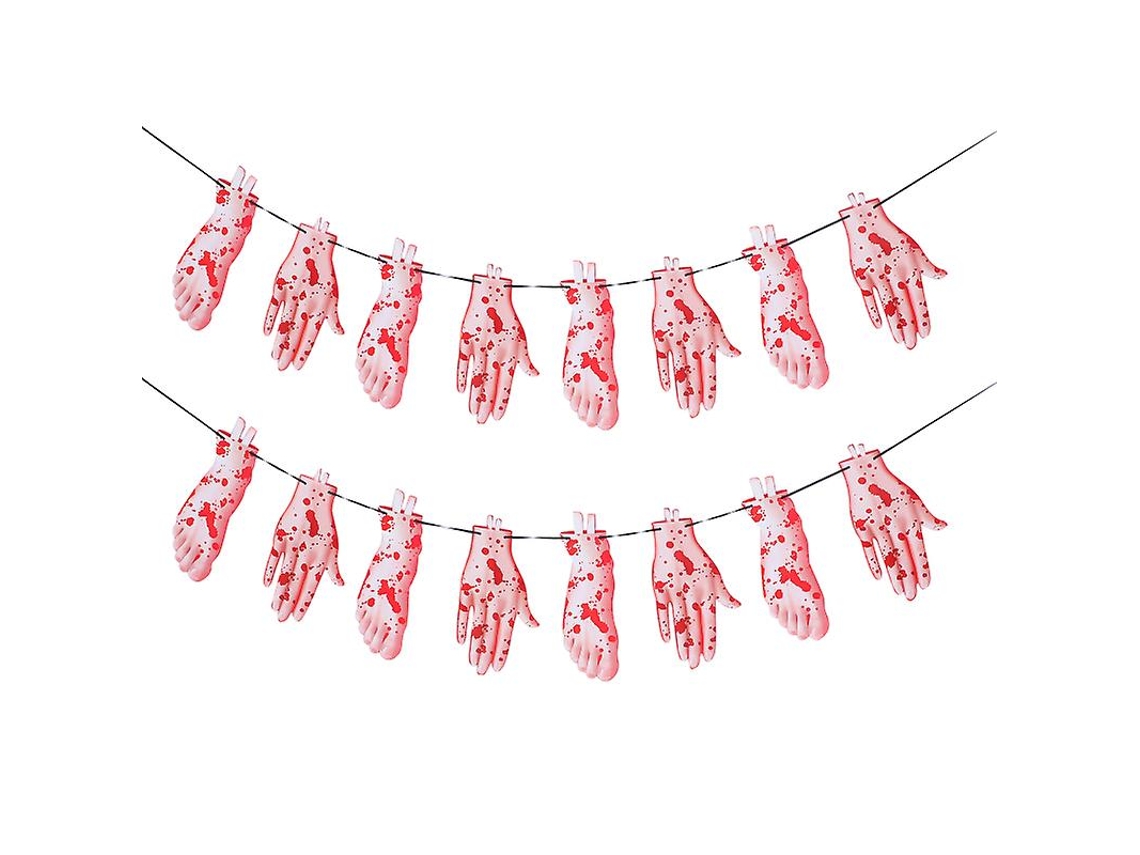 2 Peças De Bandeirinhas Assustadoras De Halloween Para Decorações De Halloween ALLINLESS