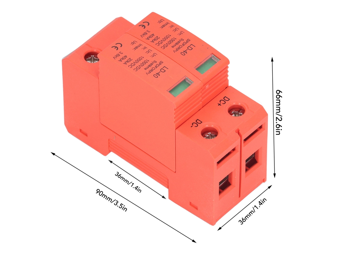 Laxiscreed Dispositivo De Proteção Contra Surtos Até 1000v Dc E 40ka Para Instalação Elétrica