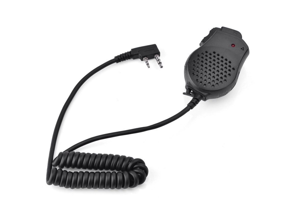 Microfone Com Alto-falante Handheld Dual Ptt 2 Pin Para Rádio Walkie Talkie Baofeng Uv-82