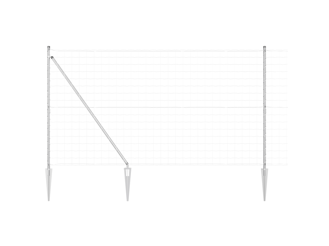Conjunto 1 Cerca Externa Vidaxl Prateado Aço (10 X 1,5 M)