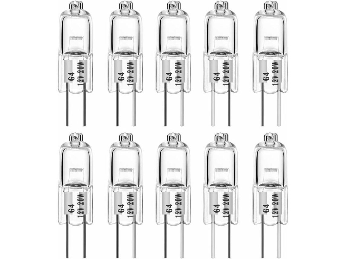 10 pack Lâmpadas Halógenas G4 20w 12v | S/MARCA