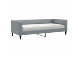 Daybed With Mattress, Daybeds With Mattresses Vidaxl Cinzeto Tecido (90 X 190 Cm)