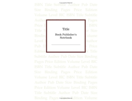 Livro Title Book Publishers Notebook de Dmitry Vostokov (Inglês - Capa Dura)