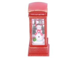 Adorno de Natal luminoso com cabine telefônica | S/MARCA