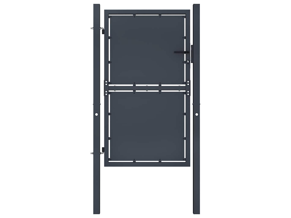 Vidaxl Portão De Jardim Em Aço 100x125 Cm Antracite
