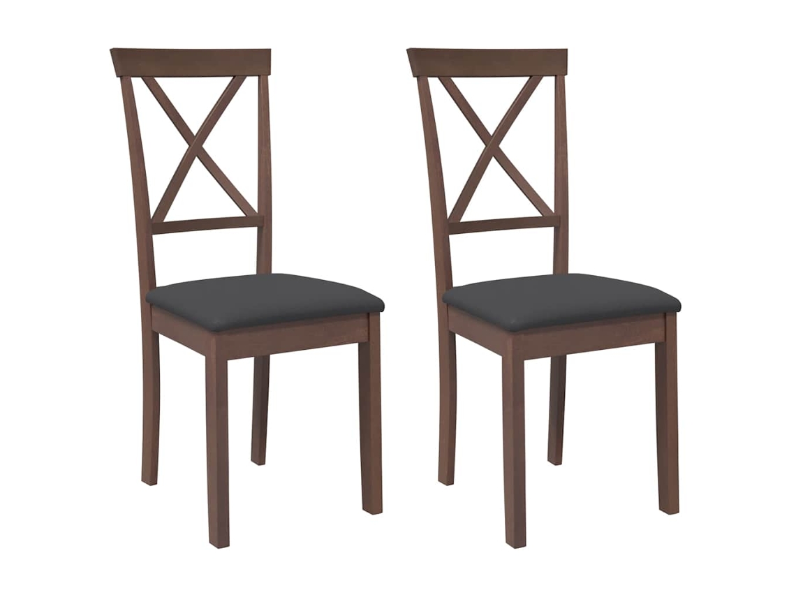 Dining Chair, Dining Chairs Vidaxl Marrom Borracha (n/a)