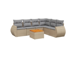 Garden Sofa Set, Garden Sofa Sets Vidaxl Bege Rattan / Vime (n/a)
