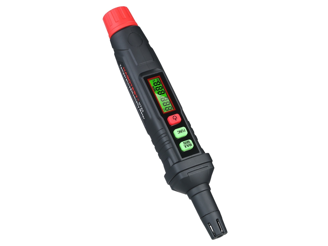 Habotest Psicrômetro Digital 4 em 1 Termo-Higrômetro Portátil Mini Caneta Medidora de Temperatura e Umidade com Ponto de Orvalho e Temperatu