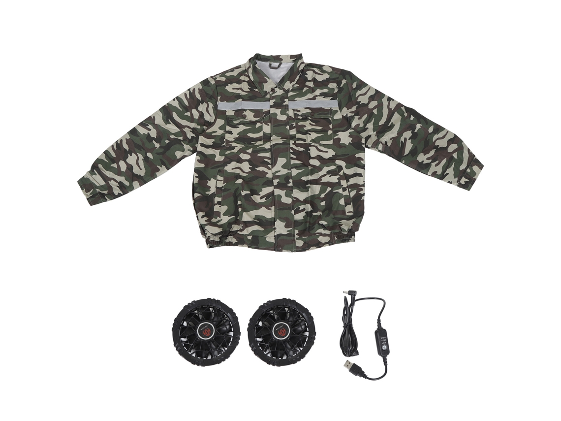 Jaqueta Business de Vento com Cooler 3 Velocidades, Camuflagem Leve, Respirável, com Ar Condicionado para Verão