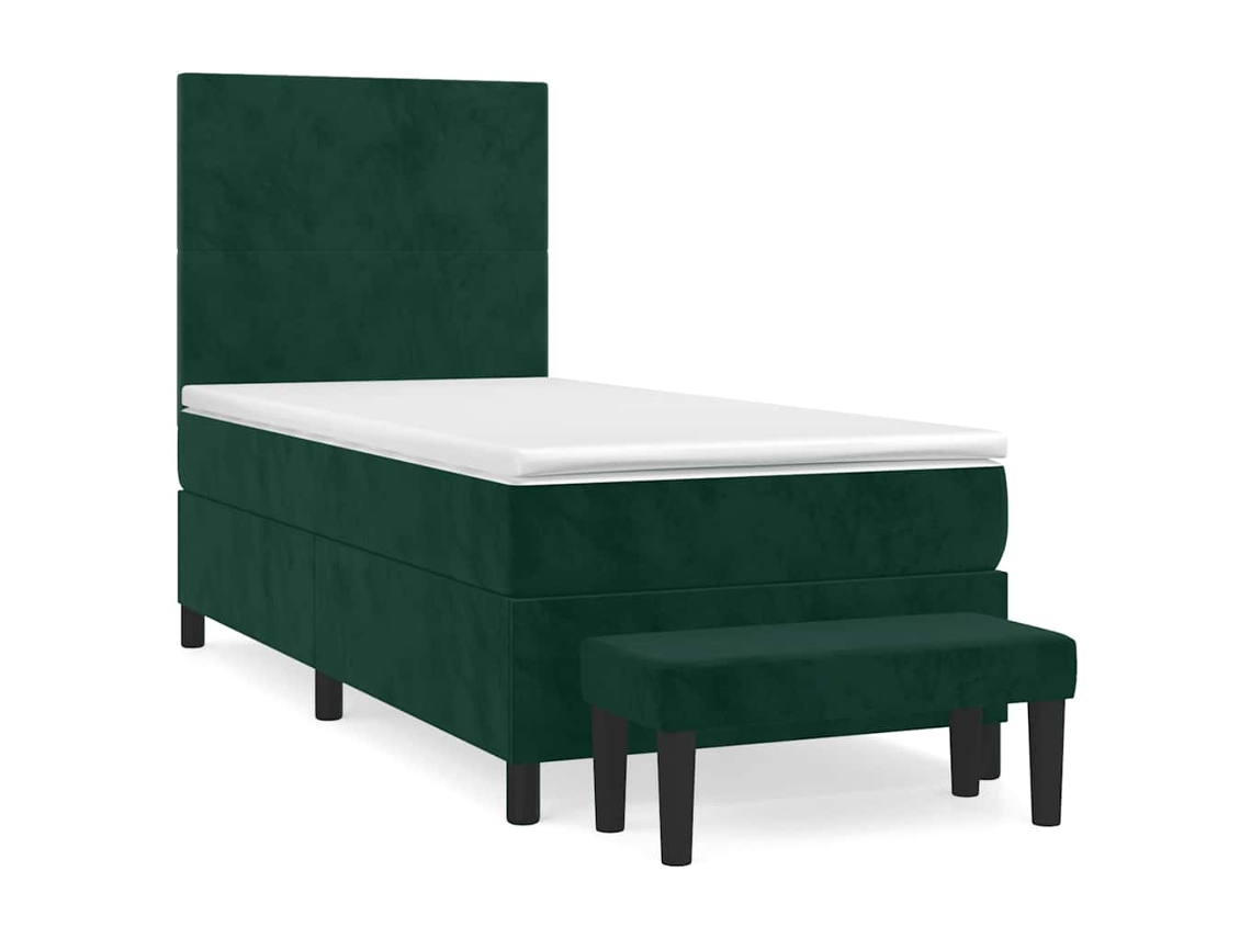 Box Spring Bed, Box Spring Beds Vidaxl Verde Veludo (80 X 200 Cm)