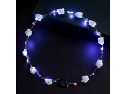 Ats diadema de Flores Led para Cabelo Guirnalda Brilhante Corona de Flores para Casamentos e Festas