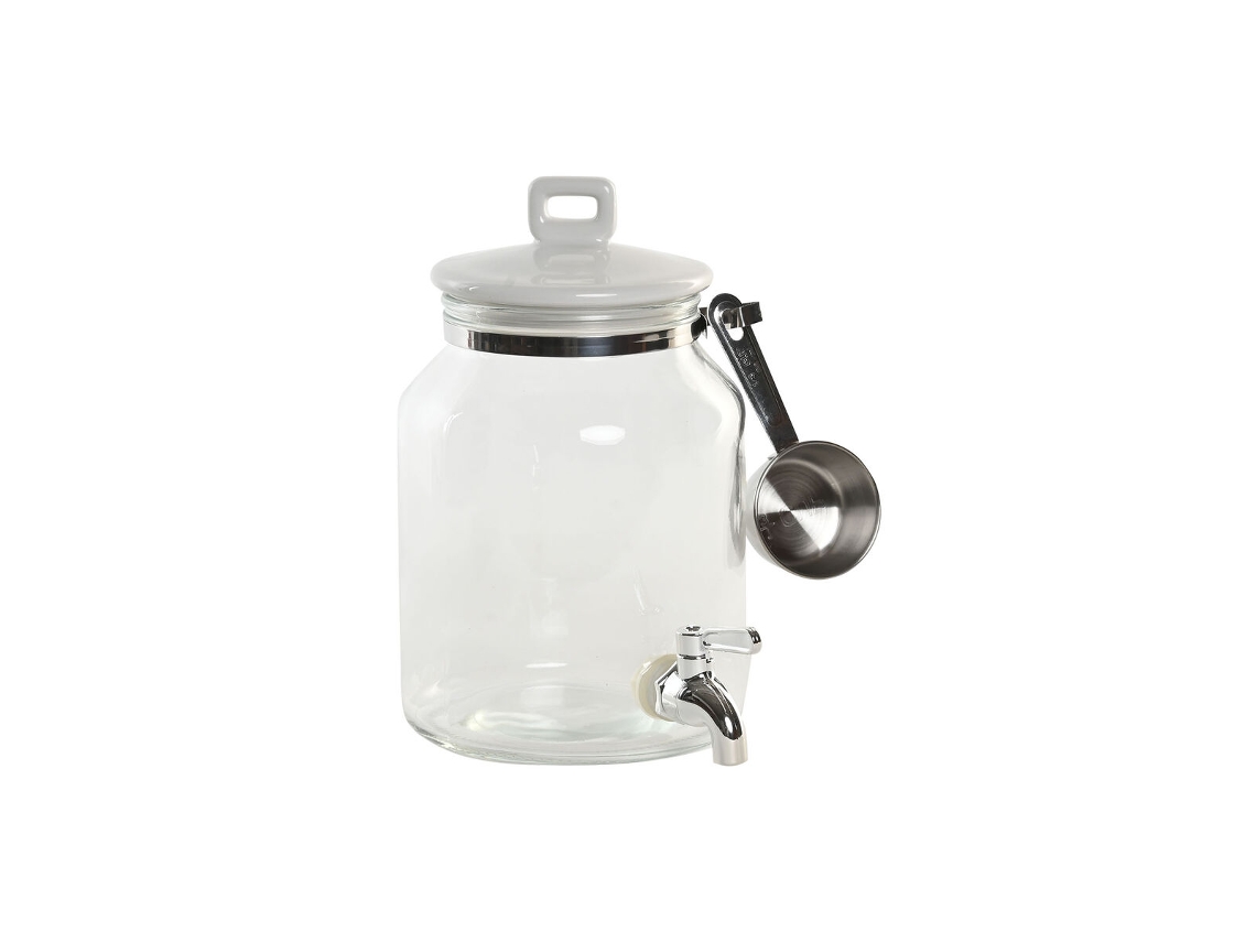 Dispensador De Sabão Home Esprit Transparente Aço Inoxidável Alumínio Cristal Poliestireno Grés 3 L 17 X 17 X 26,7 Cm