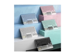 Teclado Universal Bluetooth com Tela Sensível ao Toque TAISHENGDA, retroiluminado, RGB, cristal transparente