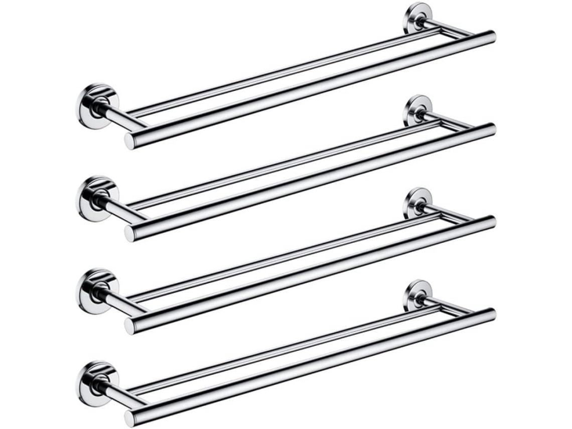 Suporte Para Toalhas Em Aço Inoxidável Com 4 Barras Giratórias Antiferrugem Para Banheiro.