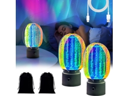 Luminária Noturna Aurora 3d Giratória Com Brilho Ajustável Para Um