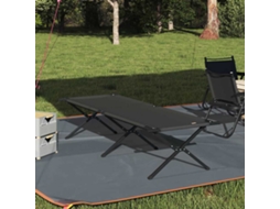 Vidaxl Cama De Camping Dobrável Preto 210 X 80 X 46 Cm Tecido Oxford
