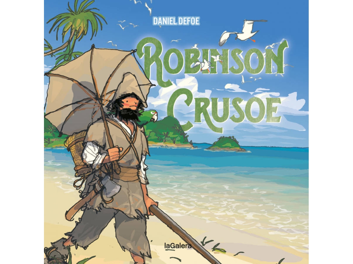 Livro Robinson Crusoe de Daniel Defoe (Espanhol)