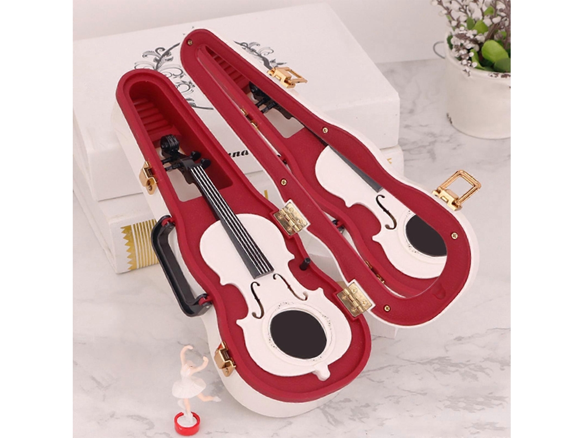 Caixa de Música Média em Formato Violino com Rotação AQUAFORGE (não especificado)
