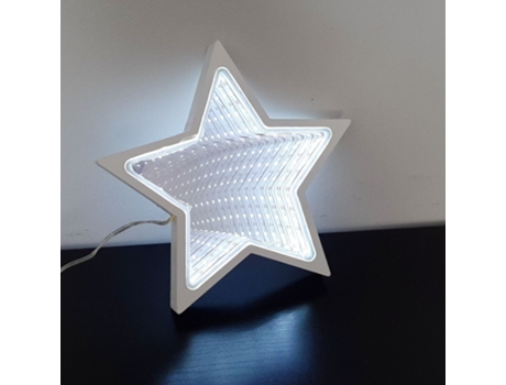 Estrela Led Branca com Efeito 3D