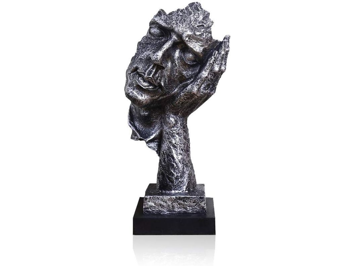 Decoración De Escritório Abstrata Criativa Estátua O Pensador Escultura De Mão E Rostro De Resina Ecológica