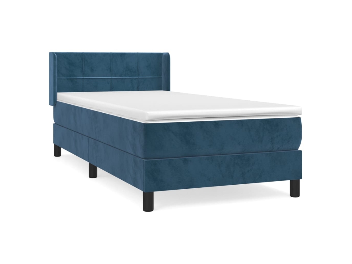 Box Spring Bed, Box Spring Beds Vidaxl Azul Veludo (100 X 200 Cm)