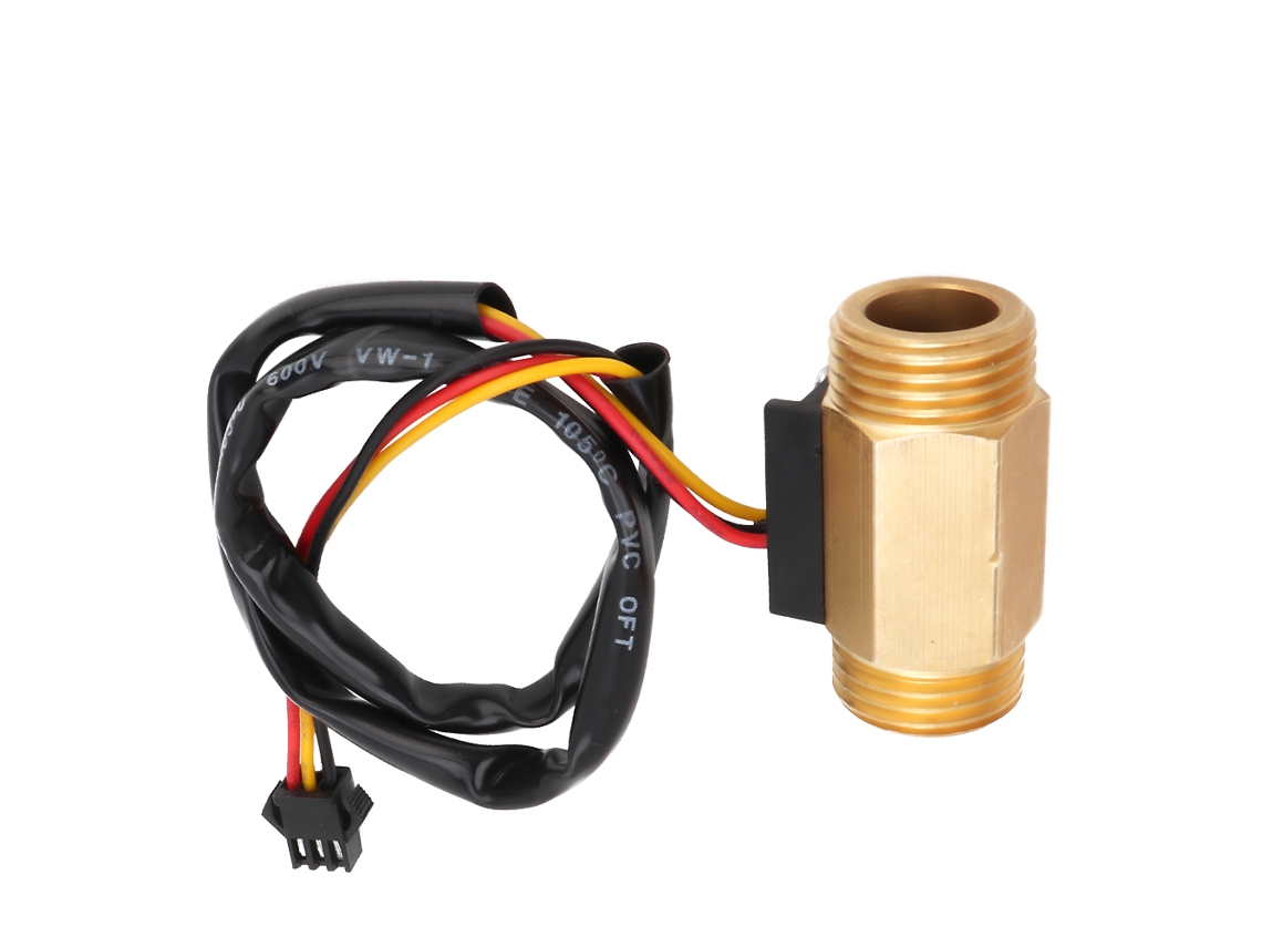 Sensor de fluxo de líquido com interruptor de efeito Hall, medidor de vazão com rosca macho G1/2, 5 V CC, 1 a 30 l/min.