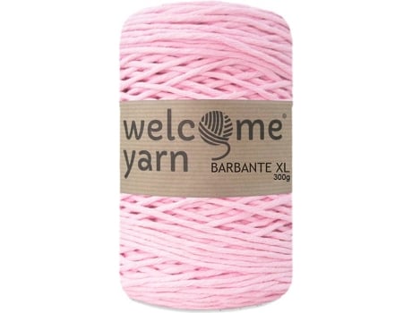 Fio de Macramé WELCOME YARN Barbante XL BB30 3mmx120M (Rosa - Algodão - 10x16,5x10 cm)