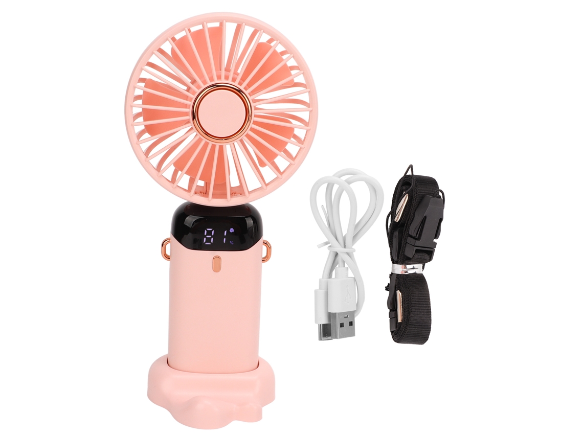 Ventoinha de Pescoço Sem Mãos 5 Velocidades Usb Led