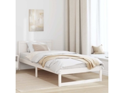 Vidaxl Estrutura Da Cama Branco 80 X 200 Cm Madeira De Pinheiro Sólida