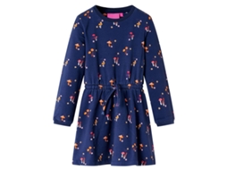 Vestido Para Criança Azul-marinho 140