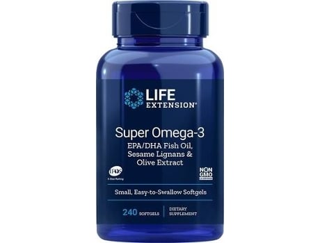 Chá LIFE EXTENSION Omega-/ Com Lignanas De Gergelim E Extrato De Azeitona (240 pérolas)