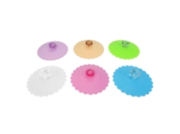 Tampas Silicone Vedação Hermética Food Grade Para Copos Quentes Conjunto 6