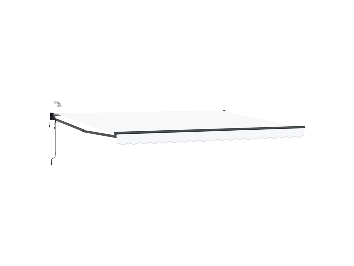 Conjunto 1 Toldo Elétrico Vidaxl Branco Poliéster (4 × 3 M)