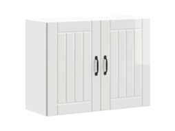 Vidaxl Armário De Parede Da Cozinha Lucca Madeira Branco Brilhante