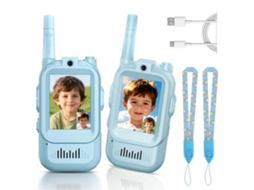Intercomunicador de vídeo portátil recarregável para crianças, walkie-talkies, meninos e meninas de 3 a 12 anos. - aquaforge