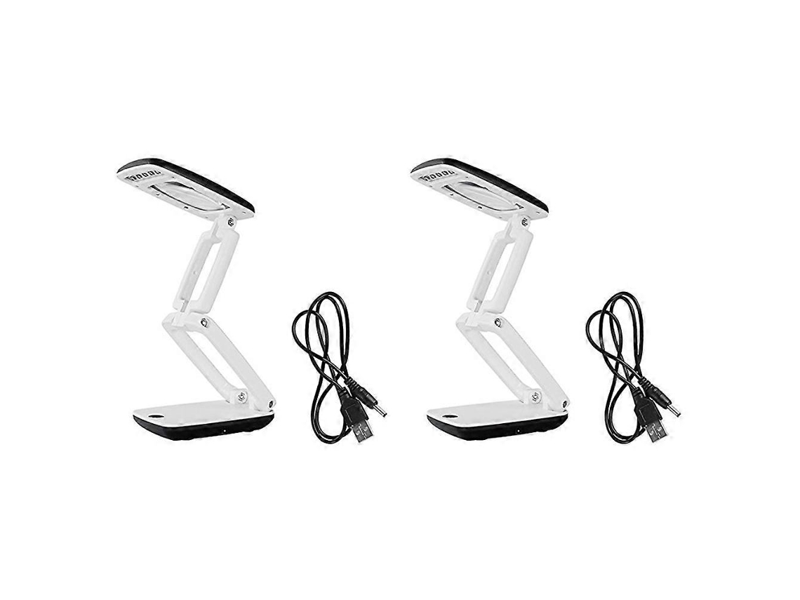 Lupa De Mesa Com Luz Led Portátil Em Suporte Visor Fol Magnifying Glass Lamp 2pcs